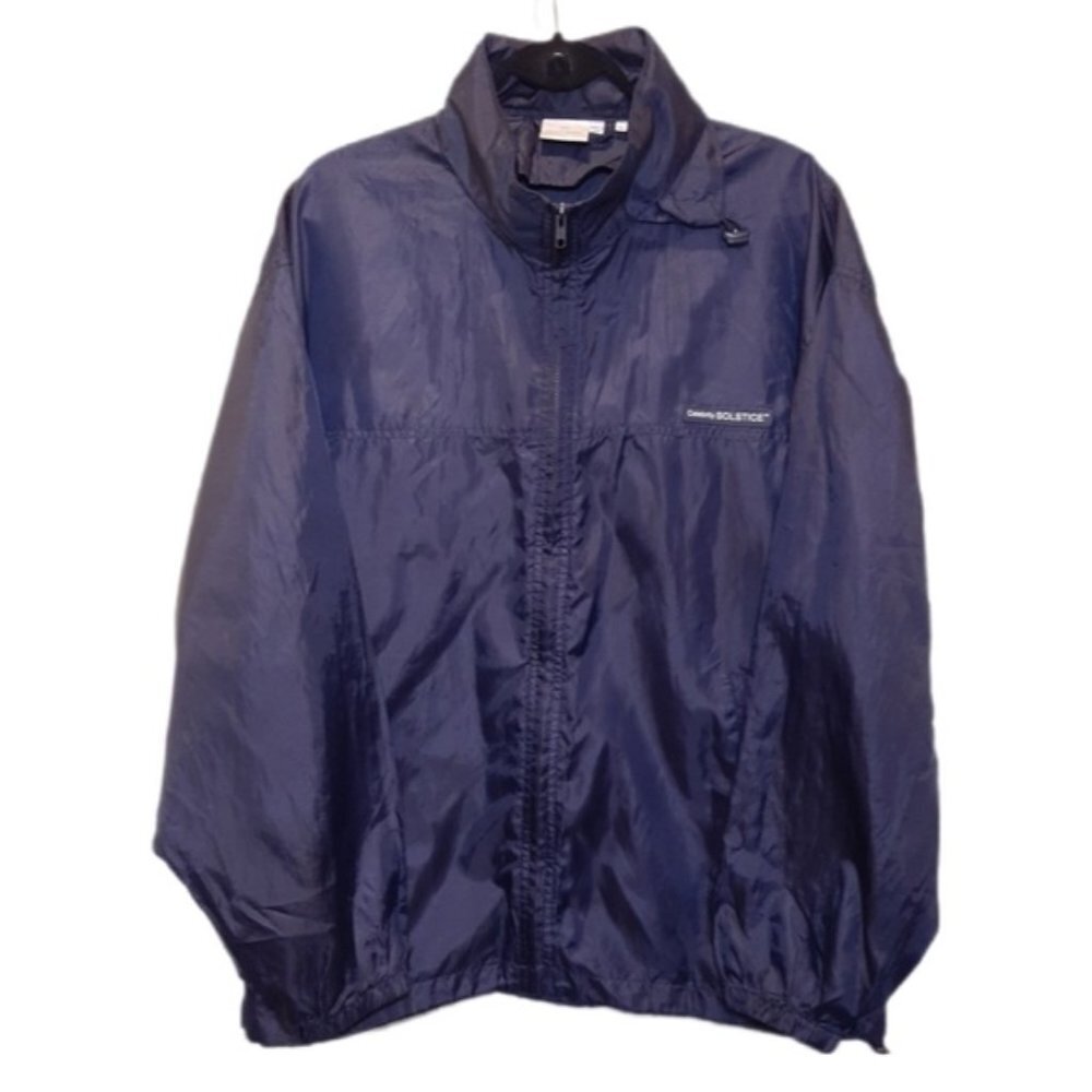 Vintage Windbreaker Mens Cruise Jacket Celebrity Solstice Hooded Navy